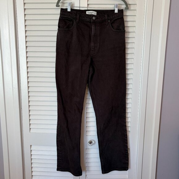 Abercrombie & Fitch 90s Straight Ultra High Rise jeans denim brown 27 - Picture 2 of 9